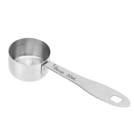 1/8 Cup Measuring Cup, Measuring Cups 30ml 1/8 Cup Stainless Steel Stainless Steel Measuring Cups with Silica Gel Anti Slip Handle for Home, Kitchen, Bar, Shop