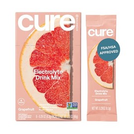 Cure Hydration Mezcla Bebidas Electrolíticas Base Plantas Azúcar Agregada Polvo Aliviar Deshidratación Hecho Agua Coco Ogm Vegano Fsa Hsa Caj