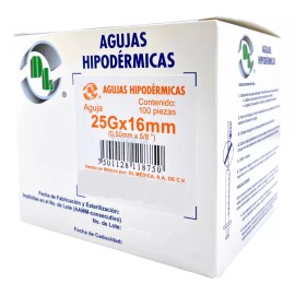 DL 200 Agujas HiPodérmicas 25x16 Envío Gratis
