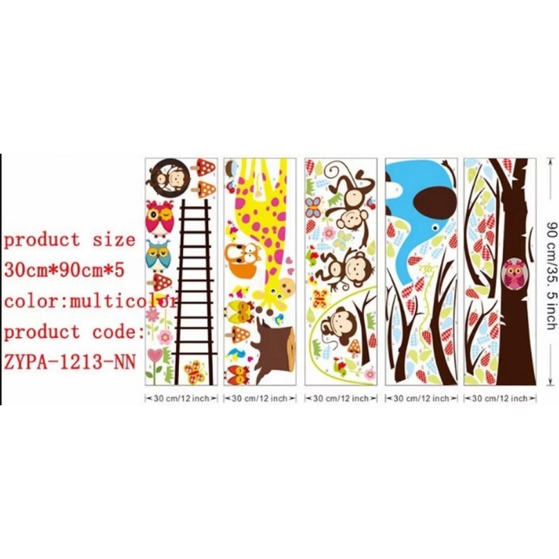 DaraBaby Vinil Decorativo Infantil Cuarto Estancia Arbol Zoologico