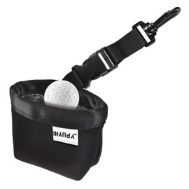 YPUYHI Golf Ball Cleaning Bag, Waterproof Inside, Dry Outside,Betachable Hook, Portable Small Golf Ball Cleaner Pouch,Golf Ball Bag Accessories