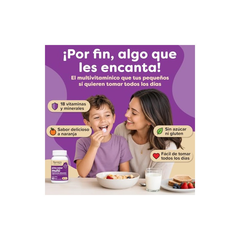 Renzo's Picky Eater | Multivitaminico para Niños | 18 Vitaminas