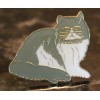 Black white Kitty Cat Animal Lapel Lady Pin Pet Colar