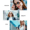 FEISEDY Gafas de sol polarizadas cuadradas Vintage para mujer 100%