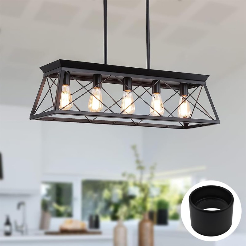 3 Pack Black Light Socket Shade Rings, Metal Lamp Shade