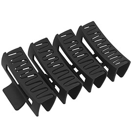 4 pinzas de pelo rectangulares negras para mujeres y niñas, 3.5 pulgadas antideslizantes para cabello fino, clip de mandíbula de pelo cuadrado para ca
