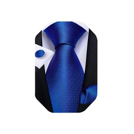 DiBanGu - Juego de gemelos cuadrados de seda para hombre (63 pulgadas, XL), Azul Real, Talla única