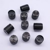 Taiss/ 10pcs Black Metal 6 mm Knurled Shaft Insert Dia.