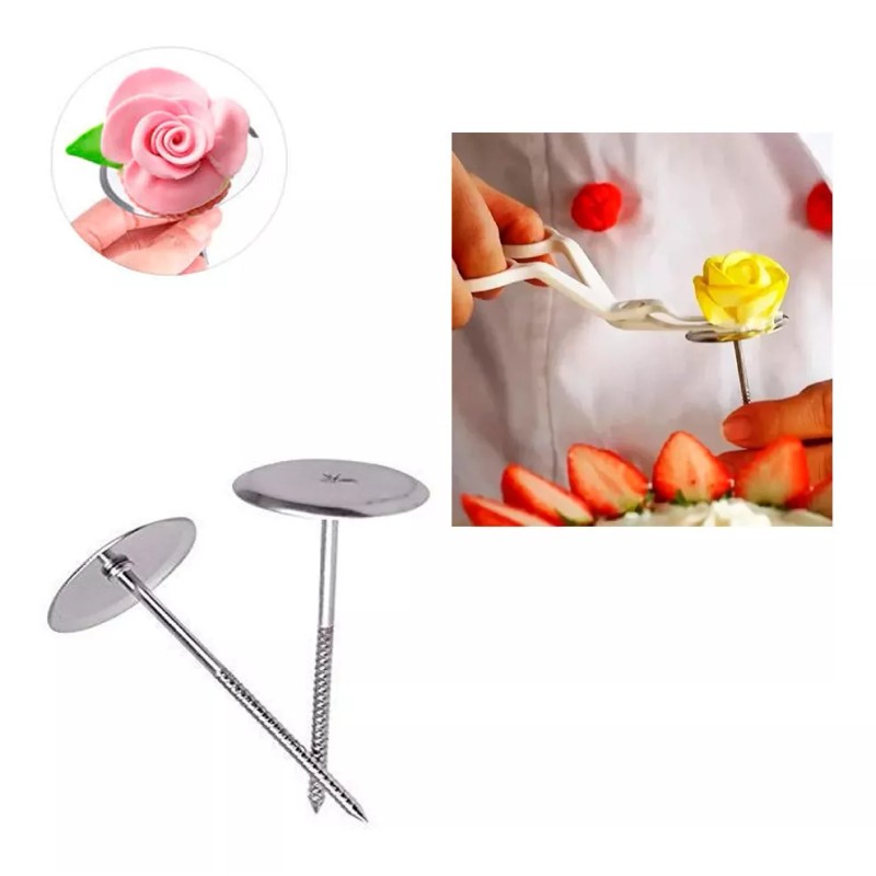Lecute Tijeras Clavo Rosas Betún Duyas Decoración Pastel Reposteria