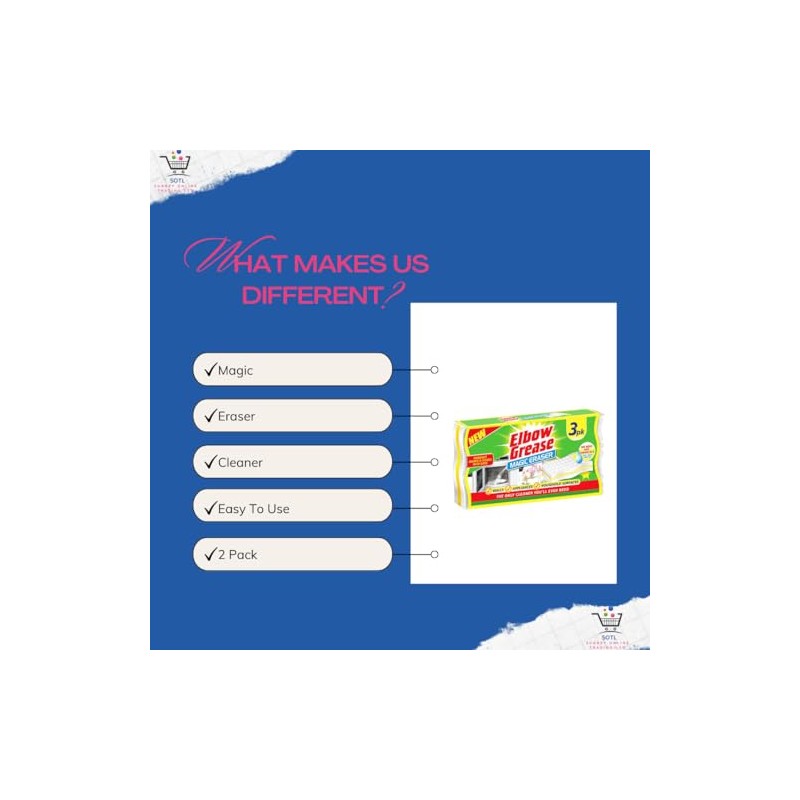 SOTL® X2 Magic Eraser 3 Pack Extra Durable Cleaning Sponge