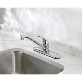 Mainstays 8" Widespread Single Handle Kitchen Faucet, Chrome