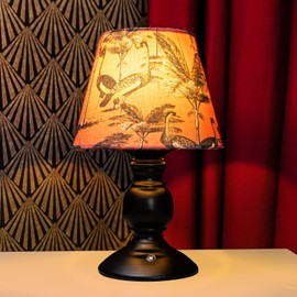 HOMMAX Cordless Table Lamp,Rechargeable Battery Lamps with Dimmable Touch Control,USB Charging,Decorative Fabric LED Small Night Light 10" for Home