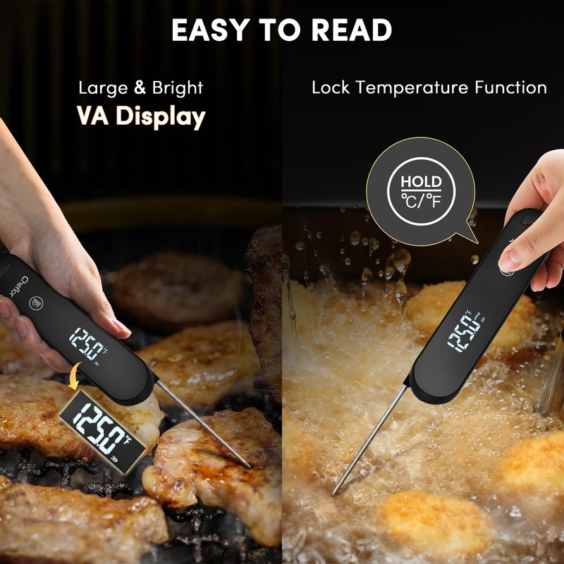 Meat Thermometer,0.5s Instant Read Temperature Thermometer,Digital Food Temperature Thermometer with