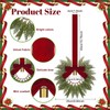 8 Pcs 9.8" Small Christmas Cabinets Wreaths Mini Wreaths for