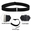 BLMHTWO 2PCS Invisible Elastic Belt, Adjustable No Show Belts No
