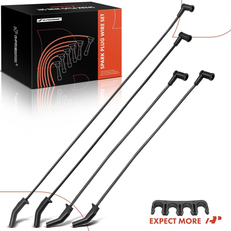 A-Premium - Juego de 4 cables de bujía de encendido