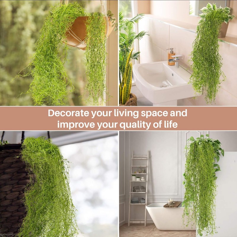 MAQIHAN Fake Spanish Moss - Artificial Moss for Plants Indoor