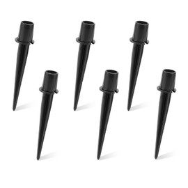 6pcs Metal Replacement Stakes, 5.34x0.83in Solar Light Parts Aluminum Alloy Metal Replacement Stake Lights Spike Replace for Landscape Lamps Pole Outdoor Outside Garden Ground Yard Pathway Replacement