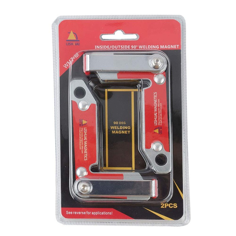 LISHUAI New Item 2pcs/pack Neodymium Magnet Welding Clamp/90 Degree Permanent