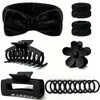 Set Spoottool de 16 piezas en negro: diadema, muñequeras, 3