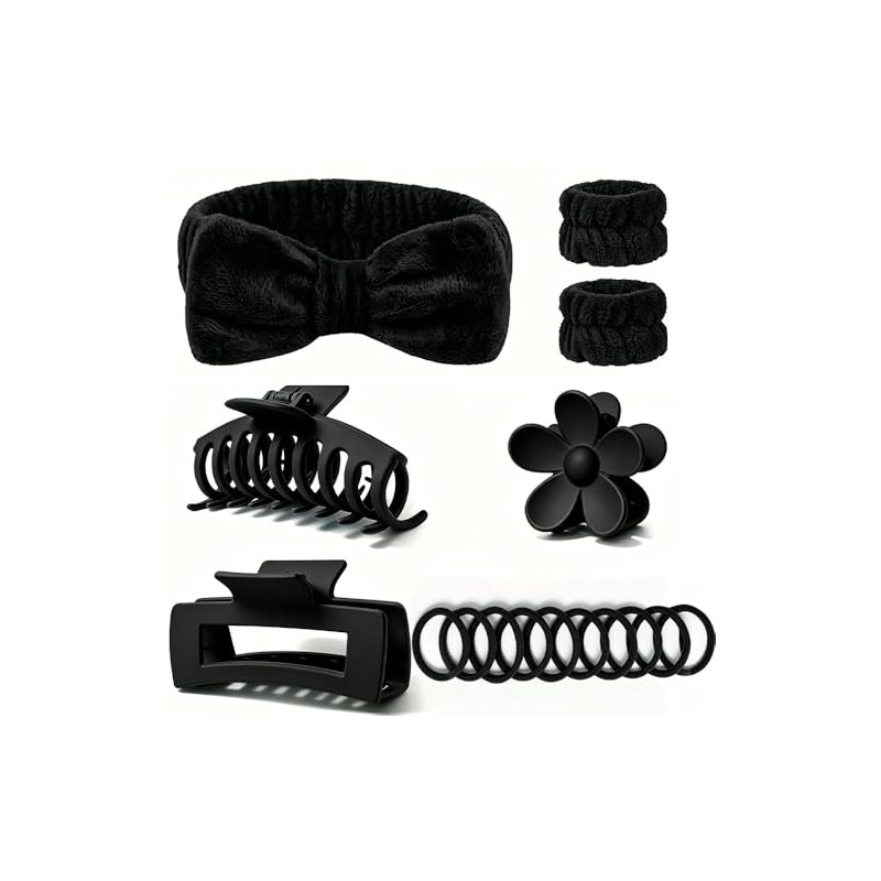 Set Spoottool de 16 piezas en negro: diadema, muñequeras, 3