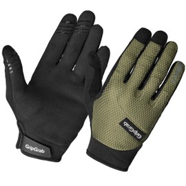 GripGrab Descent InsideGrip Full Finger Summer Mountain Bike Gloves with Knuckle Protection Protective Cycling Gloves MTB