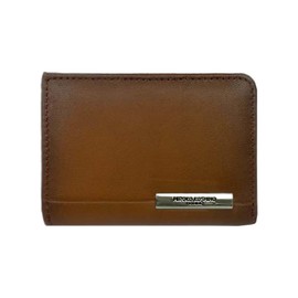 Hiroko Koshino Coin Purse hh-aa014 Sheep Leather, Graduated Processing, Pass Case, L-Shaped Zipper Coin Case, Camel