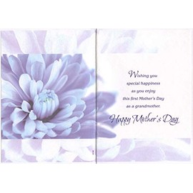 Designer Greetings Blue Flower Closeup Mother's Day Card for New Grandmother