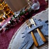 MKISHINE Christmas Decoration Cutlery Bag Table Decoration Felt Christmas Tree