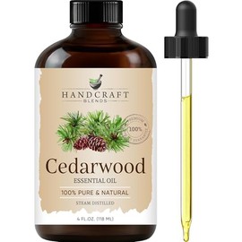 Handcraft Blends Cedarwood Essential Oil - Huge 118 ml - 100% Pure and Natural - Premium Grade with Glass Dropper