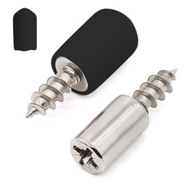 Glvaner Cabinet Laminate Support Self Tapping Screws, Shelf Pegs, Non-Punching Clapboard Holder with Non-Slip Sleeve (50Pcs, Black)