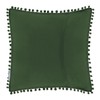 AmeliaHome Meadore 2 Cushion Covers with Pompoms Double-Sided Ultrasonic Quilting