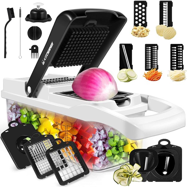 Vegetable Chopper, Vegetable Chopping, 16-in-1 Deluxe Vegetable Chopper Kitchen Gifts