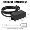 PKDOAX 7 Way Trailer Cord with Junction Box, 8 Ft