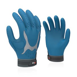 Vgo... NGG X1 1 par de guantes utilitarios sin costuras, guantes de trabajo de seguridad, guantes mecánicos de palma antideslizantes (L, azul, TP1112)