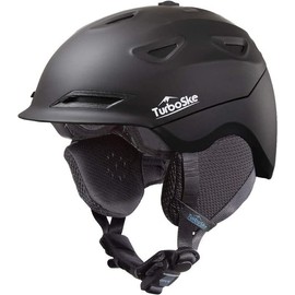 TurboSke Ski Helmet - Active Ventilation Audio Compatible Luxury Snow Sports Helmet with ASTM Certified Safety for Men, Women & Youth (S, Black)