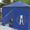 EZ Canopy 10x10ft Gazebo With Blue Side Wall Zipper Access