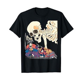 Kuniyoshi Samurai Killing Skeleton Spectre ukiyo-e Japanese T-Shirt