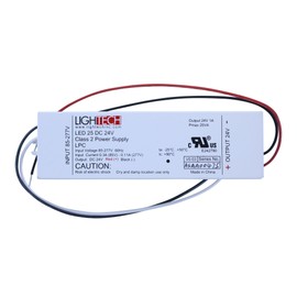 Lightech LED-25-DC-24V Non-Dimmable LED Driver, 24-VDC, 25-Watt, 277VAC Input