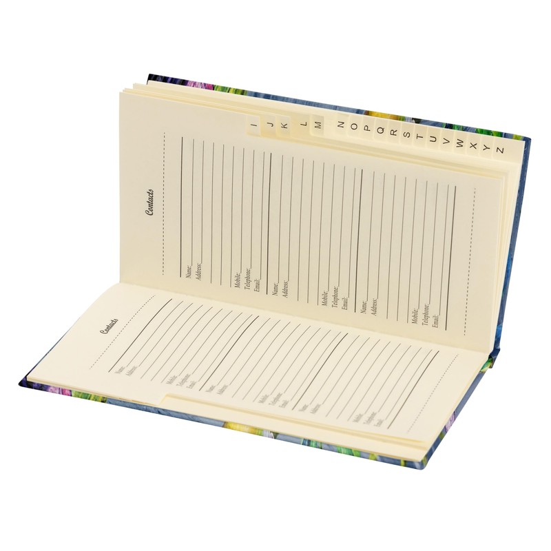 Telephone Address Book A-Z Index Hard Back Cover Slim