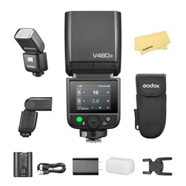 Godox V480 N V480-N TTL Flash for Nikon, 650 Full Power Flashes,2.4G Wireless 1/8000s HSS, 1.7s Recycle Time, 10 Levels LED Light