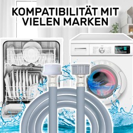 Inlet Hose Extension for Washing Machine Hose or Dishwasher Hose 1.5 m with Connections Diameter 3/4 Inch Pressure from 20 to 60 Bar Temperatures up to 25 °C ONIX TECH