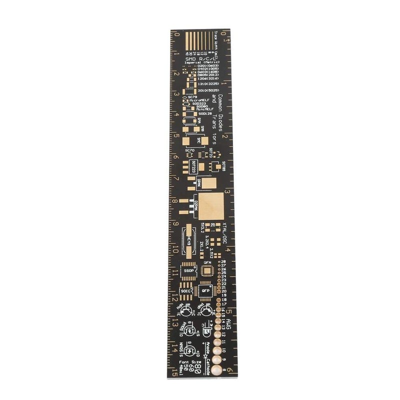 Multifunctional PCB Ruler, Engineering Scale Printed Circuit Board Ruler Measuring