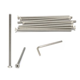 iexcell 10 Pcs M5 x 110mm Thread Pitch 0.8 mm Stainless Steel 304 Hex Socket Flat Head Cap Screws Bolts Kit