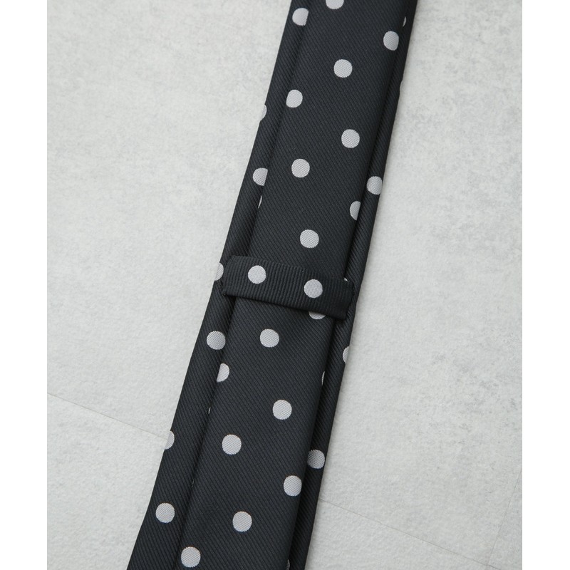 Nano Universe 668-4242201 Men's Washable Dot Necktie, Kyoto, 120 navy