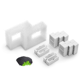 iPettie Replacement Filters for 360° Stainless Steel Pet Water Fountain or Cupcake Pet Drinking Fountain, includes 8 Carbon Filters and 2 Foam Filters, IP-905