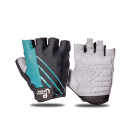 Urban Prime Short Gel Padded Gloves Teal Green Cycling Gloves Summer Short Half Finger Non-Slip Gel Padding Octan Unisex