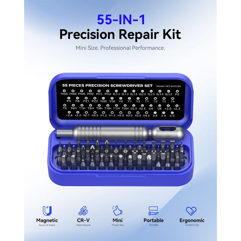 LIFEGOO 55-in-1 Precision Screwdriver Set Mini Magnetic Repair Tool Kit