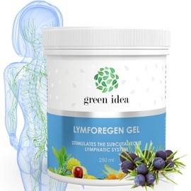 Green Idea Lymforegen Cooling Gel Lymphatic Drainage Massage 250 ml | Cooling herbal massage gel for legs, lymphatic drainage massage and daily care for heavy legs