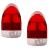 Red Vw Bug Tail Light Lens 1971-72 Red & White